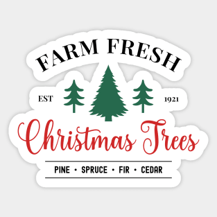 Farm Fresh Christmas tree Sticker